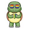 LGBT Animal Turtle Rainbow