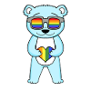LGBT Animal Bear Rainbow