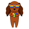 LGBT Dog Dachshund Rainbow