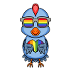 LGBT Animal Chicken Rainbow