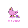 Flamingo rosa Huhn Cartoon