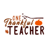 One Thankful Teacher Pumpkin Thanksgiving
