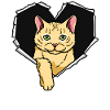 Cat CrackEd Hole Heart Cats