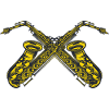 Saxophone crossed