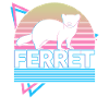 Frettchen Retro Geschenk