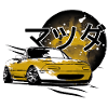 Voiture japonaise Miata Mx5 jaune