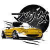 Japanese car Miata Mx5 yellow