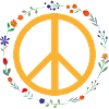 Floral Wreath Peace Symbol