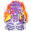 Zombie on fire