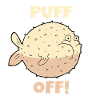 Puff Off! Poisson-globe mer