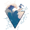 Surfer on the wave