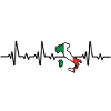 Italy flag heartbeat Italian italy
