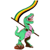 LGBTQ Flag - Dinosaur Aromantic