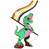 LGBTQ Flag - Dinosaur Bear
