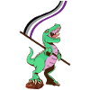 LGBTQ Flag - Dinosaur asexual