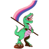 LGBTQ Flag - Dinosaur Bisexual