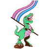 LGBTQ Flag - Dinosaur Bear