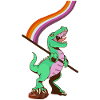 LGBTQ-Flagge - Dinosaurier-Lesbe