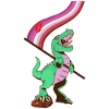 LGBTQ Flag - Dinosaur Lipstick