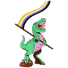 LGBTQ Flag - Dinosaur Non-Binary