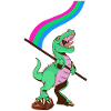 LGBTQ Flag - Dinosaur Polysexual