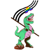 LGBTQ Flag - Dinosaur Straight Ally