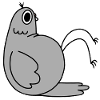 Reclining pigeon