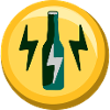 Bier Sticker Energie Icon Flasche