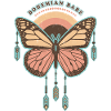 Bohemian Babe - Retro Boho Butterfly