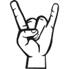 Hand with Rock-Metal-Satan symbol