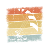 Kiteboarding Sunset Retro Design