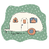 Roulotte camping-car joyeuses fêtes