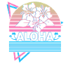 Aloha Hibiskus Hawaii Blume Retro Geschenk