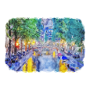 Amsterdam Pays-Bas Aquarelle Dessin d’esquisse