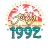 July 1992 30th birthday