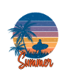 Beach Beach Surfer Palm Trees
