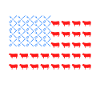 Brisketarian, funny bbq american flag