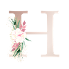 Personalisierbar Monogramm H Floral