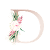 Customizable Monogram D Floral