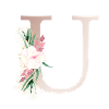 Customizable Monogram U Floral