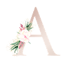 Personalisierbar Monogramm A Floral
