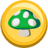 Green Mushroom Sticker Icon