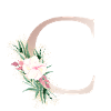 Customizable Monogram C Floral