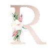 Personalisierbar Monogramm R Floral