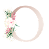 Personalisierbar Monogramm O Floral