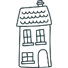 Tall cute irregular house