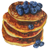 Pancakes with blueberries