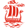 Funny red Drakkar