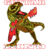 Dinosaur with guitar