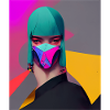 Frau mit Maske